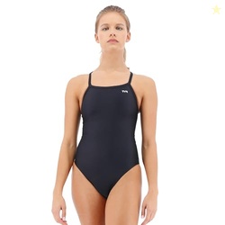 TYR Women's TYReco Solid Diamondback Swimsuit, Black, 34