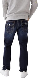 True Religion Mens Ricky Straight Leg Jeans with Back Flap Pockets  Me