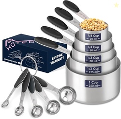 HOTEC 10-PACK Measuring Cups and Spoons Set