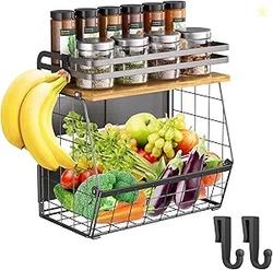 Magnetic Fridge Shelf with Wood Lid  