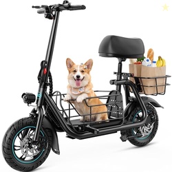 Gyroor C1S Electric Scooter with Seat for Adults - 550W Motor, Pet Bas
