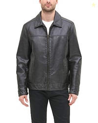 Tommy Hilfiger Men's Classic Faux Leather Jacket, dark brown, 2X Big