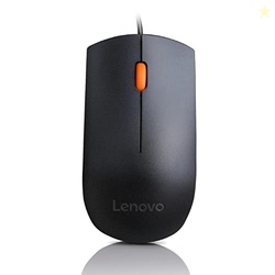 Lenovo 300 USB Wired Computer Mouse - Full Size Optical Ambidextrous D