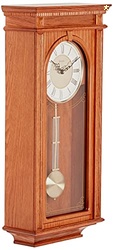 Bulova C4419 Manorcourt Chiming Clock, Golden Oak Finish