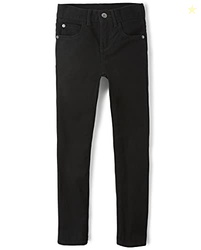 The Children's Place boys Stretch Skinny Jeans, Black Wash Single, 7 S