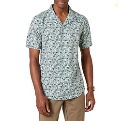 Amazon Essentials Men's Vacation Cotton Button-Down Short Sleeve Resor