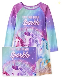 The Children's Place,Long Sleeve Nightgowns,NEON BERRY,XXLarge(16)