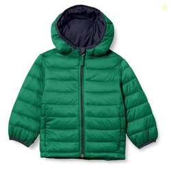 Amazon Essentials Boys' Lightweight Water-Resistant Packable Hooded Pu