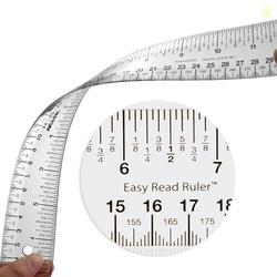 12 Inch Easy Read Ruler, Clear Flexible, Bendable, Shatterproof, Ruler
