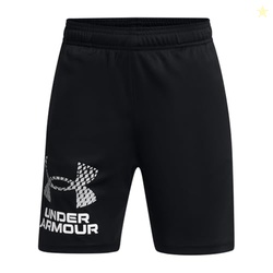 Under Armour Boys Tech Logo Shorts, (001) Black / / Mod Gray, Large