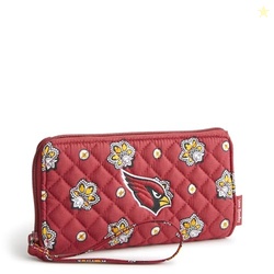 Vera Bradley Women's Cotton Nfl Front Zip Wristlet (Multiple Teams Ava