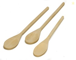 Imusa Wooden Spoons 3-Piece | Maplewood | Non-Scratch | For Cooking | 