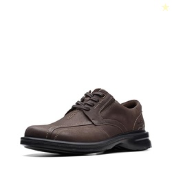 Clarks Collection Men's Gessler Lace Oxford, Dark Brown Leather, 9 Med