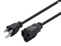 Monoprice 6ft 16AWG Power Extension Cord Cable - SJT 16/3C NEMA 5-15P 