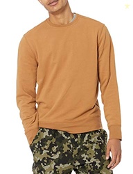 Amazon Essentials Men's Long-Sleeve Lightweight French Terry Crewneck 