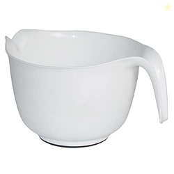 Glad Mixing Bowl with Handle  3 Quart | Heavy Duty Plastic with Pour S