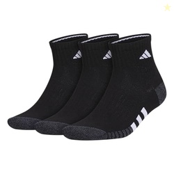 adidas Mens Cushioned Quarter Ankle Socks (3 Pairs) Durable & Comforta