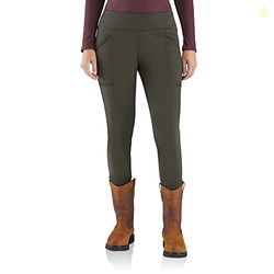 Carhartt Women's Rain Defender Fitted Heavyweight Legging, Oyster Gray