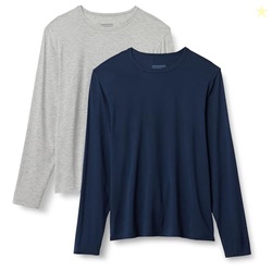 Amazon Essentials Men's Long Sleeve Super Soft Modal Undershirt, Pack 