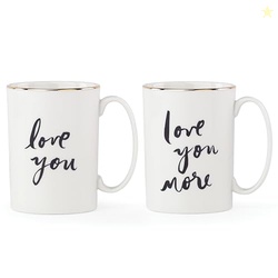 kate spade new york Bridal Party Love You More Mugs, 1.45 LB, White