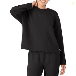 Hanes Women's Originals Comfywear French Terry Pullover, Cropped Crewn