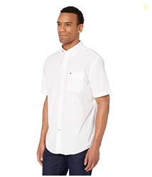 Tommy Hilfiger Mens Short Sleeve in Classic Fit Button Down Shirt, Bri