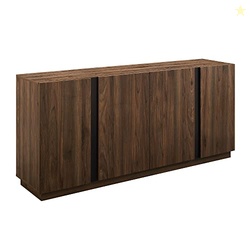 Walker Edison Liss Contemporary 4-Door Minimalist Sideboard 70 Inch Da