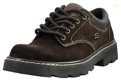 Skechers Women's Parties - Mate Oxford, Chocolate Suede Leather, 5.5