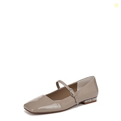 Franco Sarto Womens Tinsley Mary Jane Flat Marble Grey Patent 5 M