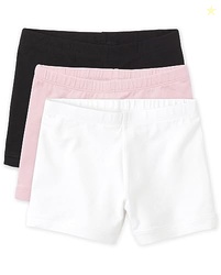 The Children's Place girls Basic Cartwheel Short Leggings, Black/Shell