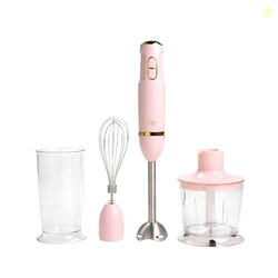 Paris Hilton Hand Blender Set, 3-in-1 Immersion Blender with Whisk, Bl
