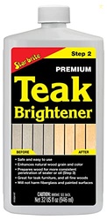 STAR BRITE Premium Teak Brightener - Enhances Natural Wood Grain & Res