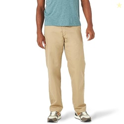 Lee Total Freedom Stretch Relaxed Fit Flat Front Pant, 30W x 30L, Khak