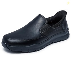 Skechers Men's Work Nampa Broxtin Hands Free Slip-Ins SR, Black, 12