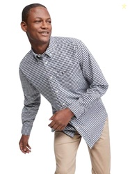 Tommy Hilfiger Men's Long Sleeve Button Down Shirt in Classic Fit Navy