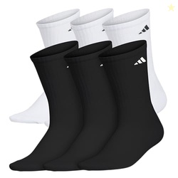 adidas Womens Athletic Cushioned Crew Socks (6 Pairs) Durable & Comfor