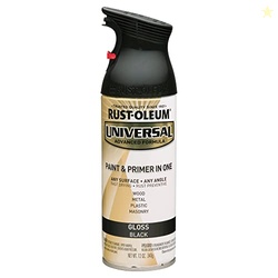 Rust-Oleum 245196 Universal All Surface Spray Paint, 12 oz, Gloss Blac