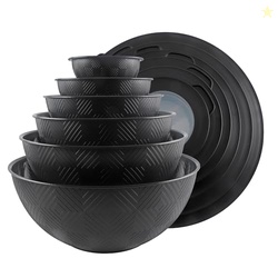 COOK WITH COLOR Mixing Bowls with Lids - 12 Piece Plastic Nesting Bowl