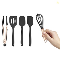COOK WITH COLOR Silicone Cooking Utensils, Kitchen Utensil Set, Easy t