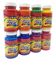 Cra-Z-Art Washable Kids Finger Paint Bulk Pack 8ct, Assorted Colors 4o