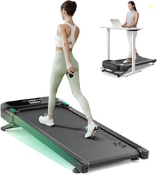 UREVO Auto Incline Walking Pad with AI App, Brushless Quiet Motorized 
