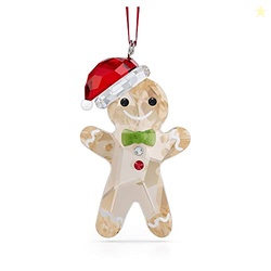 Swarovski's Holiday Cheers Gingerbread Hanging Ornament, Gold-Tone, Gr