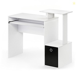 Furinno Econ Multipurpose Home Office Computer Writing Desk, White/Bla