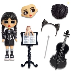 WEDNESDAY Deluxe 6-inch Articulated Figure, 11-Pieces, Interchangeable