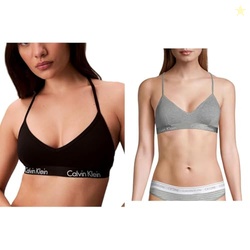 Calvin Klein Motive Cotton Lightly Lined Bralette