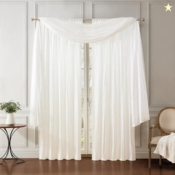 Elrene Home Fashions Athena Faux Crushed-Silk Window Curtain Panel and