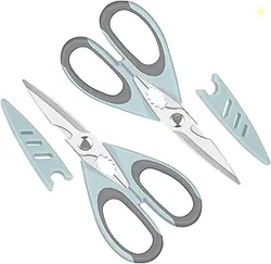Multifunctional Stainless Steel Kitchen Scissors Sets, 2 Pack