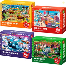 QUOKKA Puzzles for Kids - 4 x 60 Puzzles