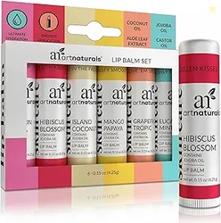 ArtNaturals Beeswax Lip Balm Gift Set  6 Pack 