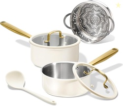 CAROTE 1.5Qt & 3.0Qt Stainless Steel Saucepan Set 
